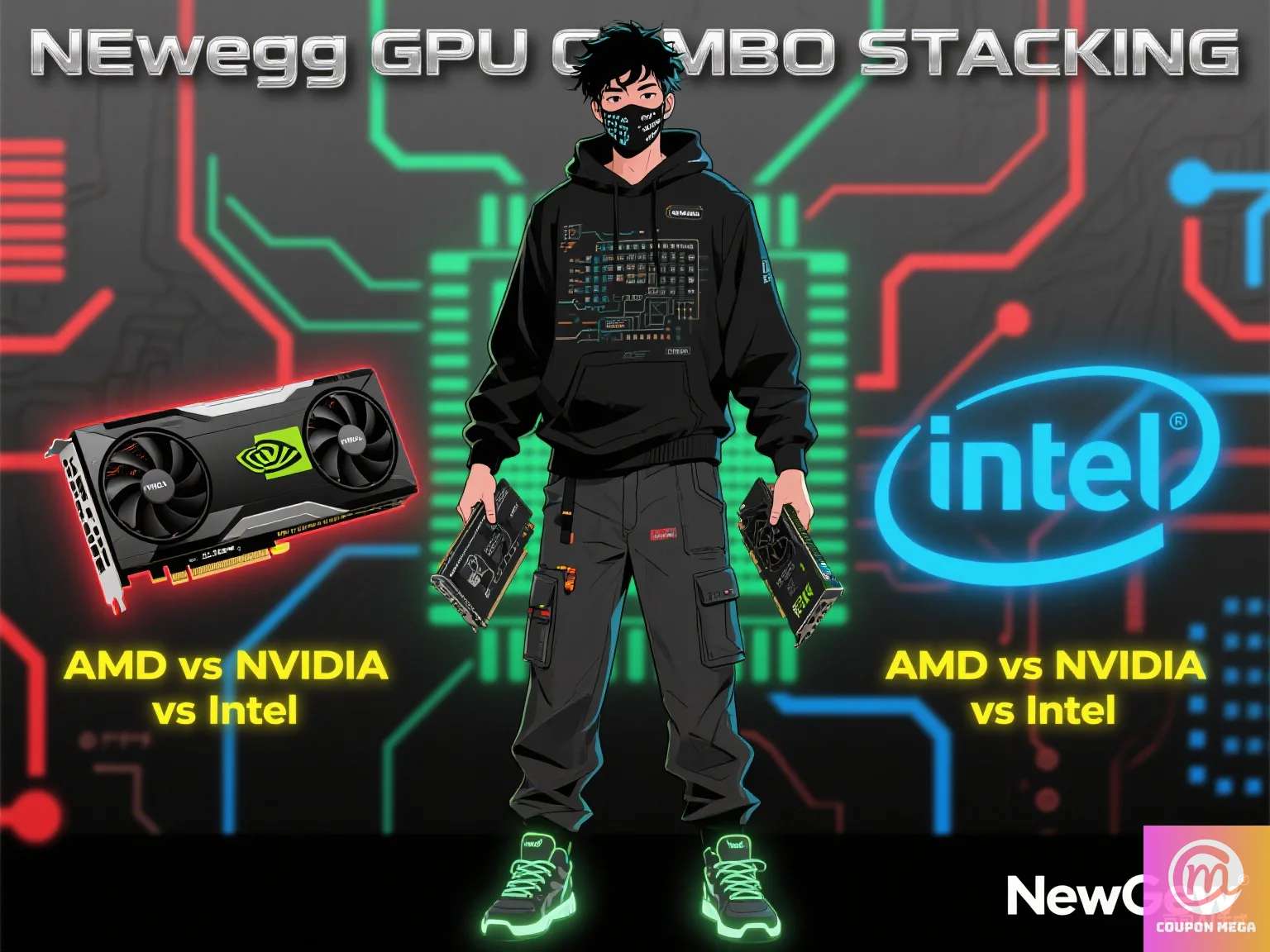 🖥️ Newegg GPU Combo Stacking 2025: AMD vs NVIDIA vs Intel